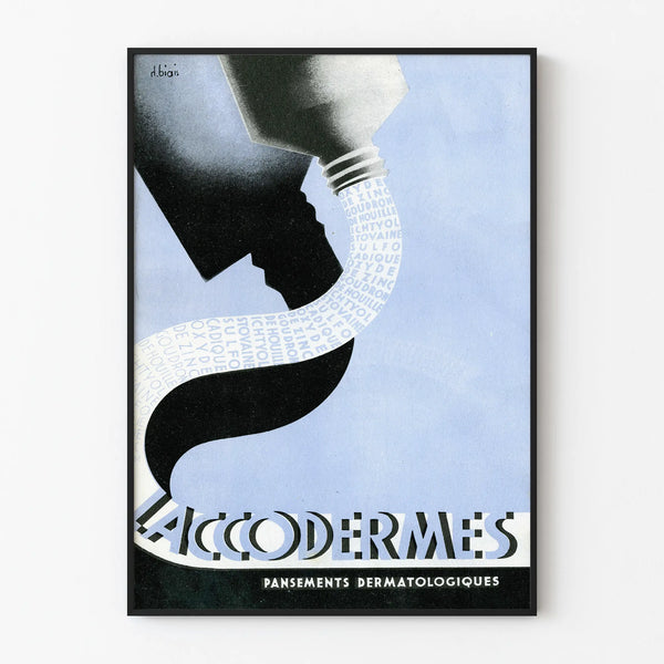 Vintage poster Laccodermes - Advertising dermatological wall decoration