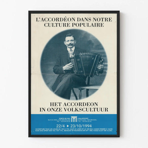 Vintage Poster Accordion Popular Culture - Musical Wall Decoration