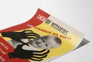 Vintage poster health baby vitamins and nutrition