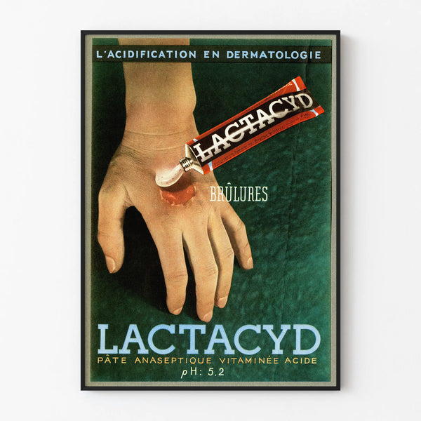 Vintage Lactacyd poster for medical wall decoration