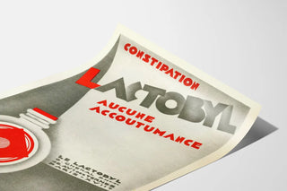 Vintage Lactobyl Poster Against Constipation