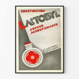 Vintage Lactobyl Poster Against Constipation