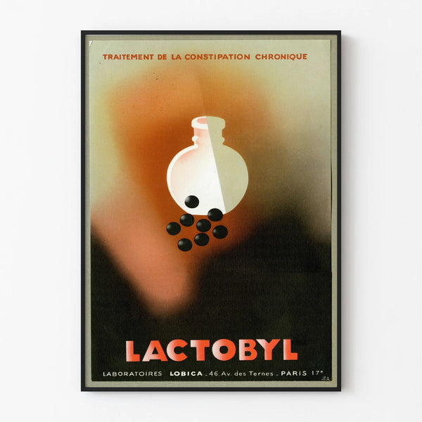 Vintage Lactobyl Poster for the Treatment of Chronic Constipation