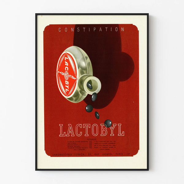 Vintage Lactobyl Poster - Medical Wall Decoration