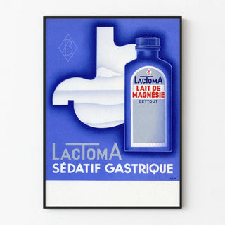 Vintage poster Lactoma Sédatif Gastrique Blue and White