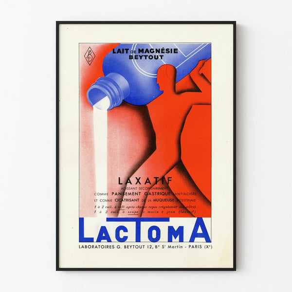 Vintage Advertising Poster for Milk of Magnesia Lactoma
