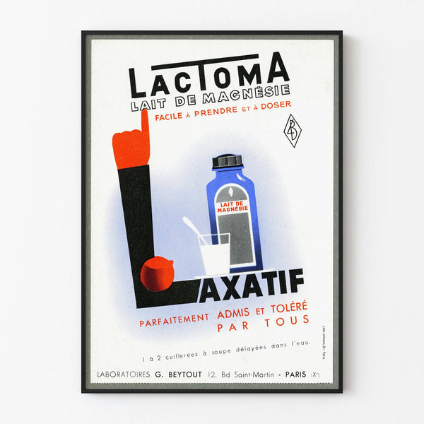Vintage Poster Lactoma Magnesium Milk Wall Decoration