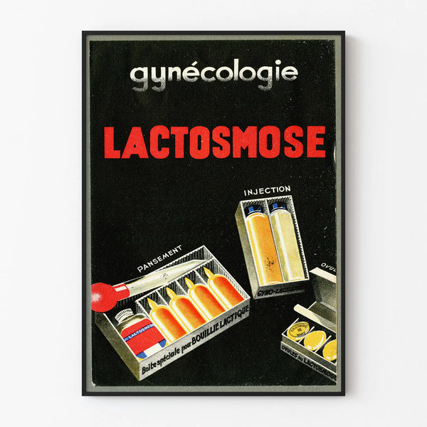 Vintage Medical Poster Lactomose Wall Decoration