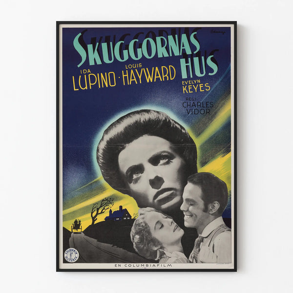 Vintage Cinema Poster Skuggornas Hus - Retro Wall Decoration