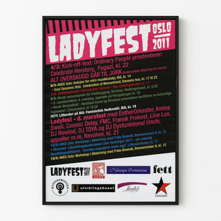 Ladyfest Oslo 2011 Poster - Feminist music and culture event
