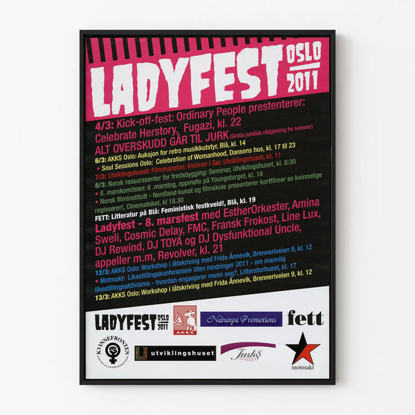 Ladyfest Oslo 2011 Poster - Feminist music and culture event