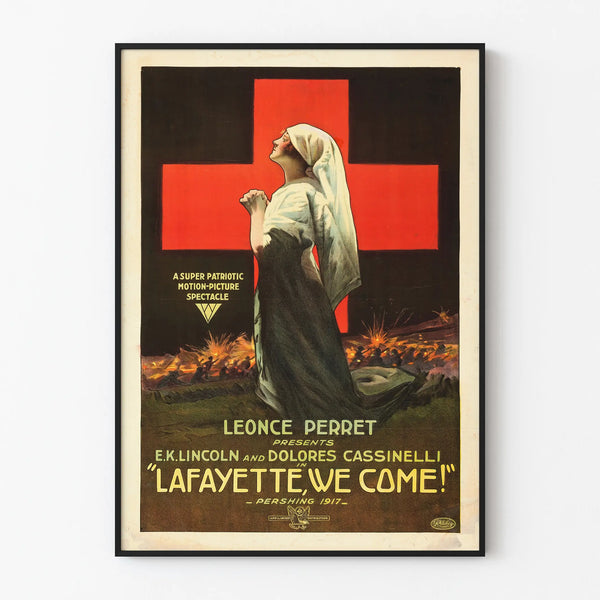Vintage patriotic poster Lafayette We Come