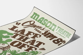 Vintage Mason Theater Poster - Laff That Off