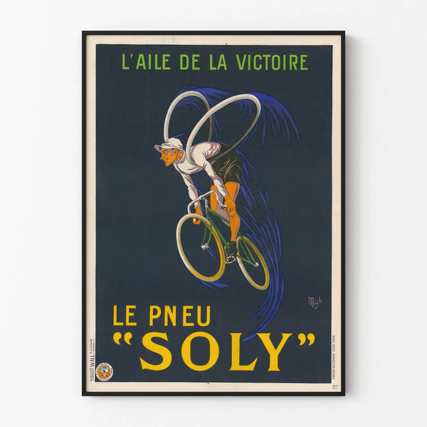 Vintage poster L'Aile de la Victoire - Le Pneu Soly for wall decoration