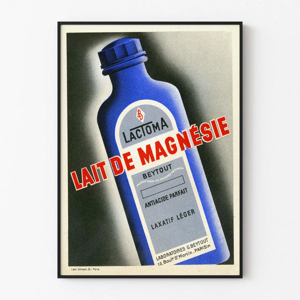 Vintage Poster of Milk of Magnesia - Retro Wall Decoration