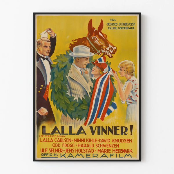 Vintage poster of Lalla Vinner – retro cinema wall decoration