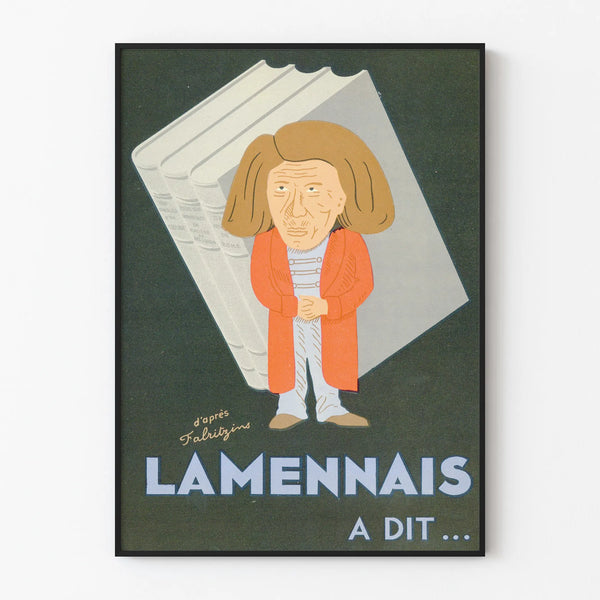 Vintage decorative poster Lamennais a dit