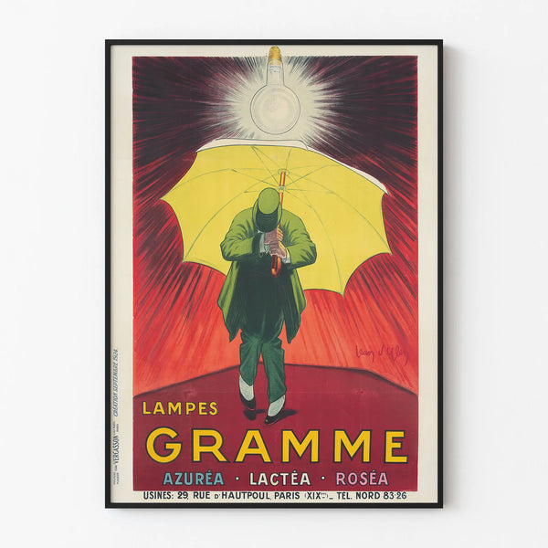 Vintage Poster Lampes Gramme - Bright Art Deco Wall Decoration