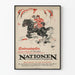 Vintage poster of a horse and rider - Landmandsposten Nations