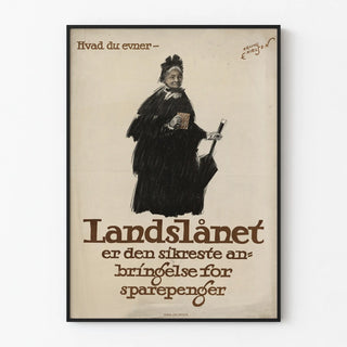 Vintage Landslånet Poster: Secure Your Savings with a Retro Style