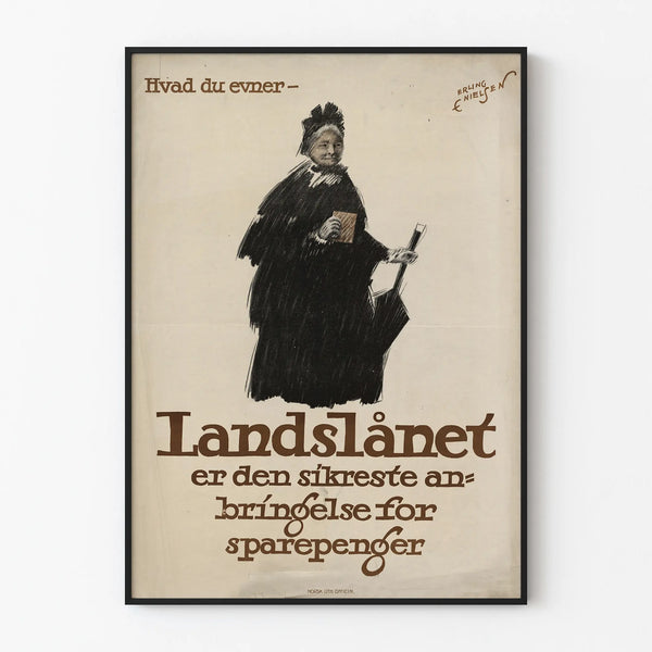 Vintage Landslånet Poster: Secure Your Savings with a Retro Style