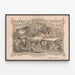Vintage Poster Lane's Capillary-Grooved Rulers with Retro Spirit — framed artwork on a wall