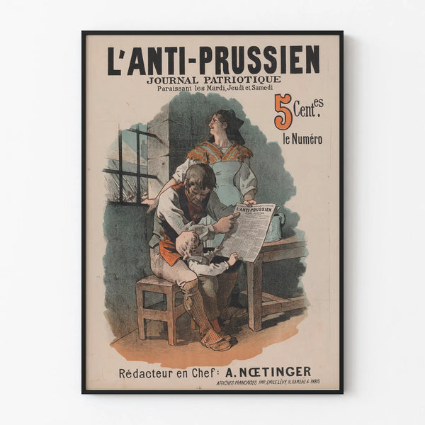 Vintage Poster Patriot Journal L'Anti-Prussien