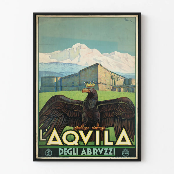 Vintage Poster L'Aquila degli Abruzzi - Italian Wall Decoration