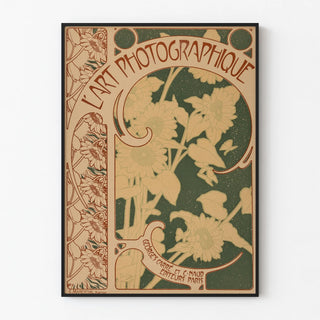 Vintage poster of photographic art in Art Nouveau style