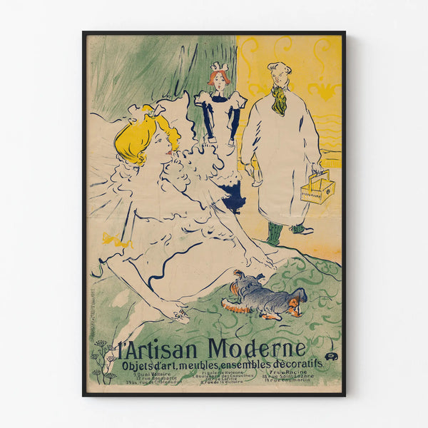 Decorative Poster of the Modern Artisan - Vintage Illustration of Parisian Interior
