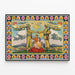 Vintage poster Las Américas Unidas for victory and human progress — framed artwork on a wall