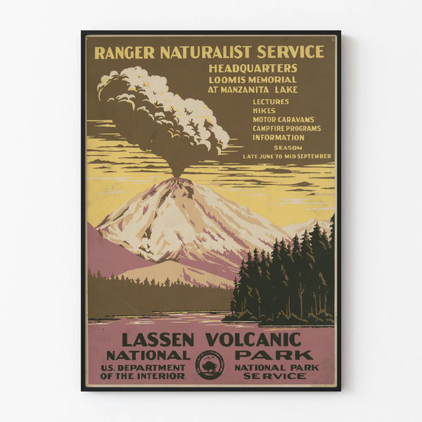 Vintage poster of Lassen Volcanic National Park