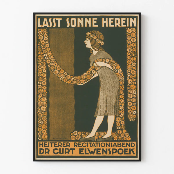 Vintage poster Lasst Sonne Herein - Artistic wall decoration