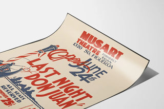 Vintage Poster Last Night of Don Juan Theatre Musart