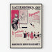 Vintage Scandinavian Poster for Latterdören Theater Comedy Program, 4 Acts