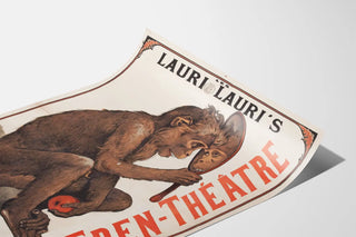 Vintage poster of Eden-Theatre Lauri-Lauri's monkey at the mirror