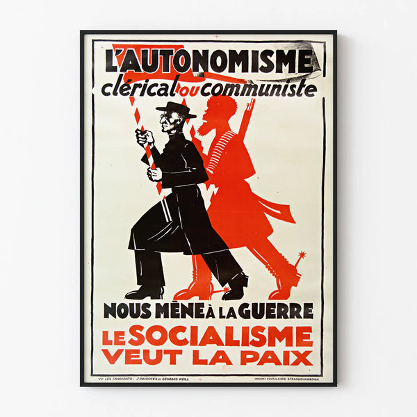 Wall Poster Autonomism and Socialism for Vintage Decoration