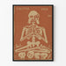 Poster L'Autre Prié - Skeleton Illustration with Sepia Aesthetic