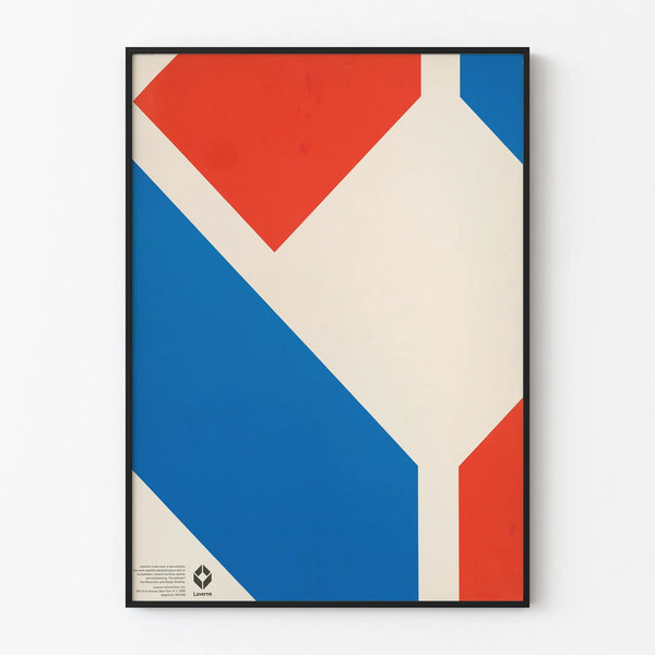 Red, Blue, and White Geometric Poster - Wall Decoration Artem Legrand