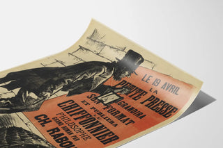 Vintage Poster La Petite Presse and The Philosopher Ragpicker