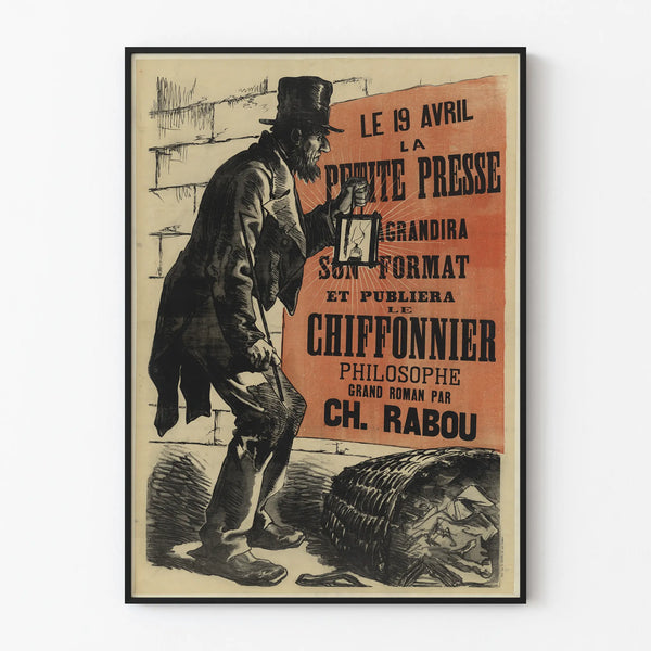 Vintage Poster La Petite Presse and The Philosopher Ragpicker