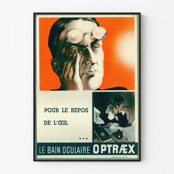 Vintage Poster for Ocular Bath Optraex - Retro Wall Decoration