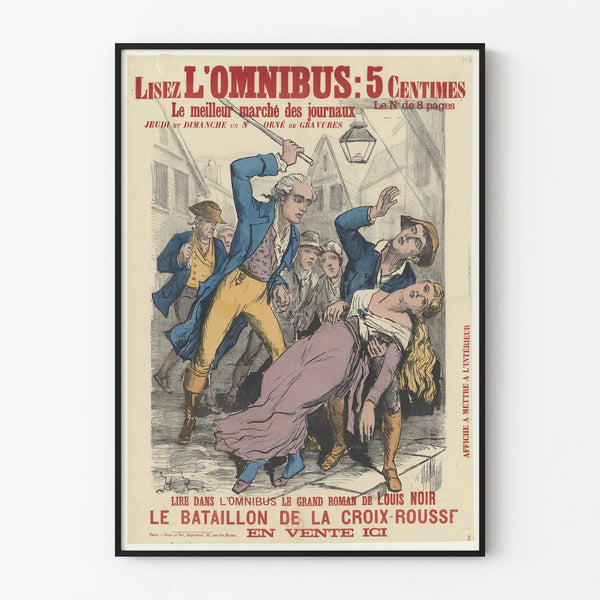 Vintage poster of the Croix-Rousse Battalion - Historic wall decoration