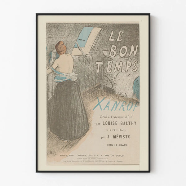 Vintage Poster Le Bon Temps by Xanrof - Retro Wall Decoration