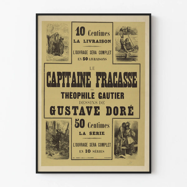 Vintage poster of Le Capitaine Fracasse by Gustave Doré