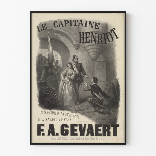 Vintage Poster of Captain Henriot at the Opéra-Comique