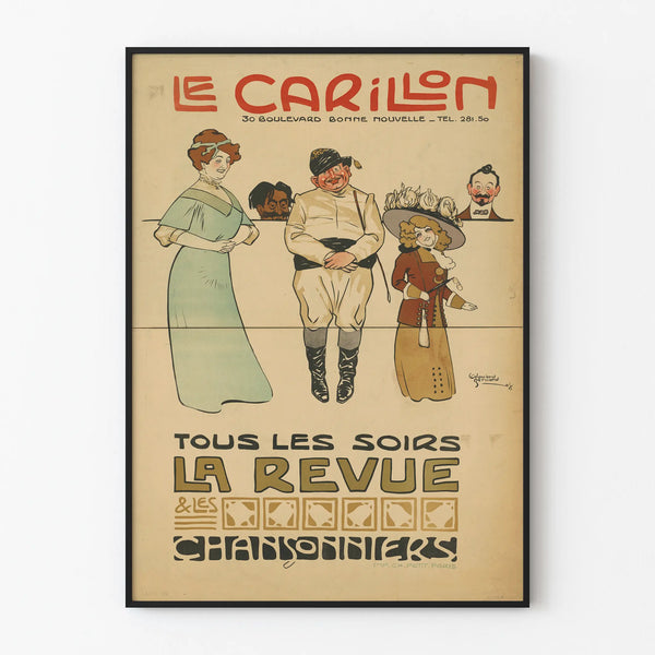 Vintage Poster Le Carillon - The Review and the Charlotins