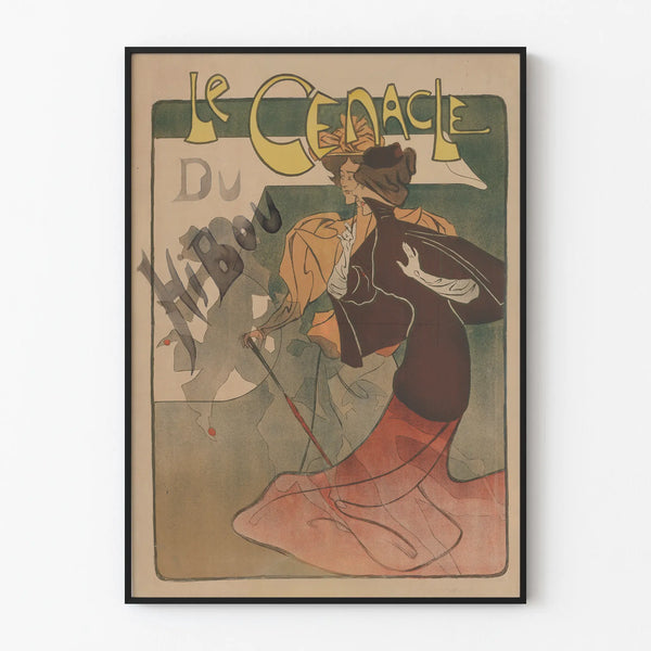 Vintage poster The Owl's Cenacle for wall decoration