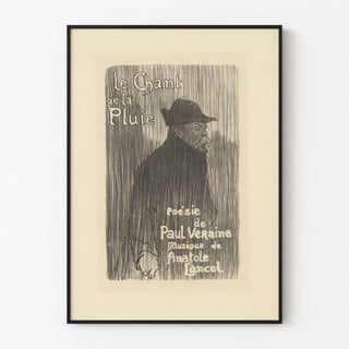 Poster The Song of Rain - Poetry by Paul Verlaine illustrated