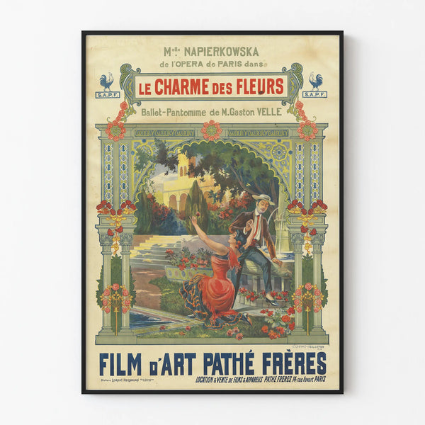 Vintage Poster The Charm of Flowers - Artistic Wall Decoration